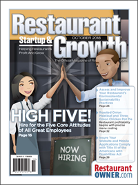 October 2018 Restaurant Startup & Growth