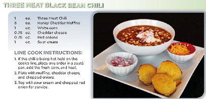 Recipe Mapping&##x3a; Three Meat Black Bean Chili and Uptown Grilled Cheese