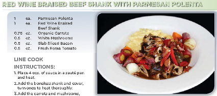 Recipe Mapping&##x3a; Hearty Southwestern Style Chicken Soup and Red Wine Braised Beef Shank with Parmesan Polenta