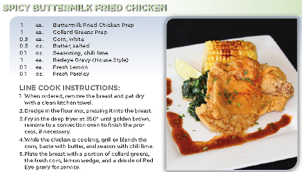 Recipe Mapping&##x3a; Spicy Buttermilk Fried Chicken and Crispy Brussels Sprouts