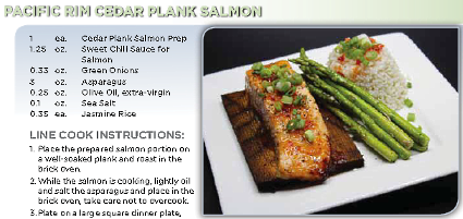 Recipe Mapping&##x3a; Pacific Rim Cedar Plank Salmon and Paella Shrimp Salad with Roasted Onions