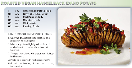 Recipe Mapping&##x3a; Roasted Vegan Hasselback Idaho Potato and Mediterranean Seafood & Grilled Idaho Potato Salad