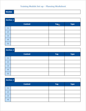 Download the Custom Training Setup Planning Worksheet